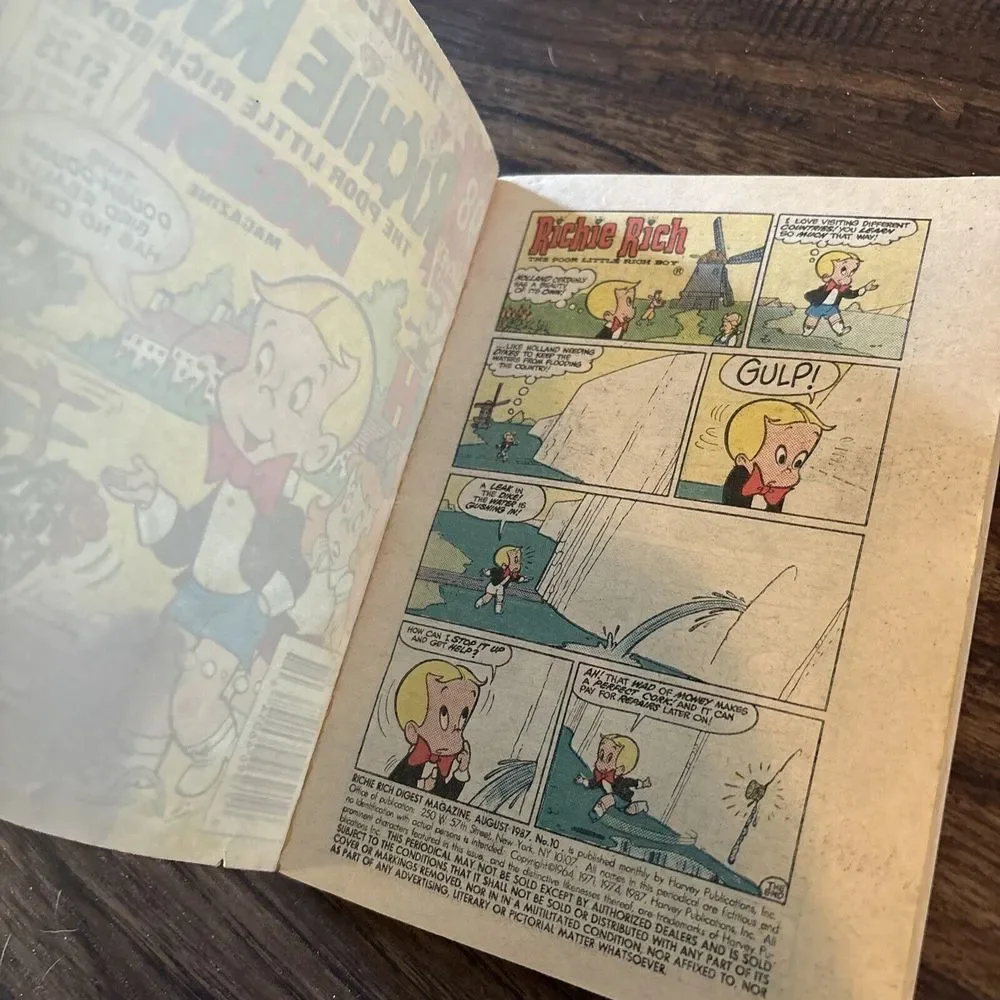 RICHIE RICH THRILLS 'N'‎ LAFFS The Poor Little Rich Boy HARVEY COMIC  Aug No. 10